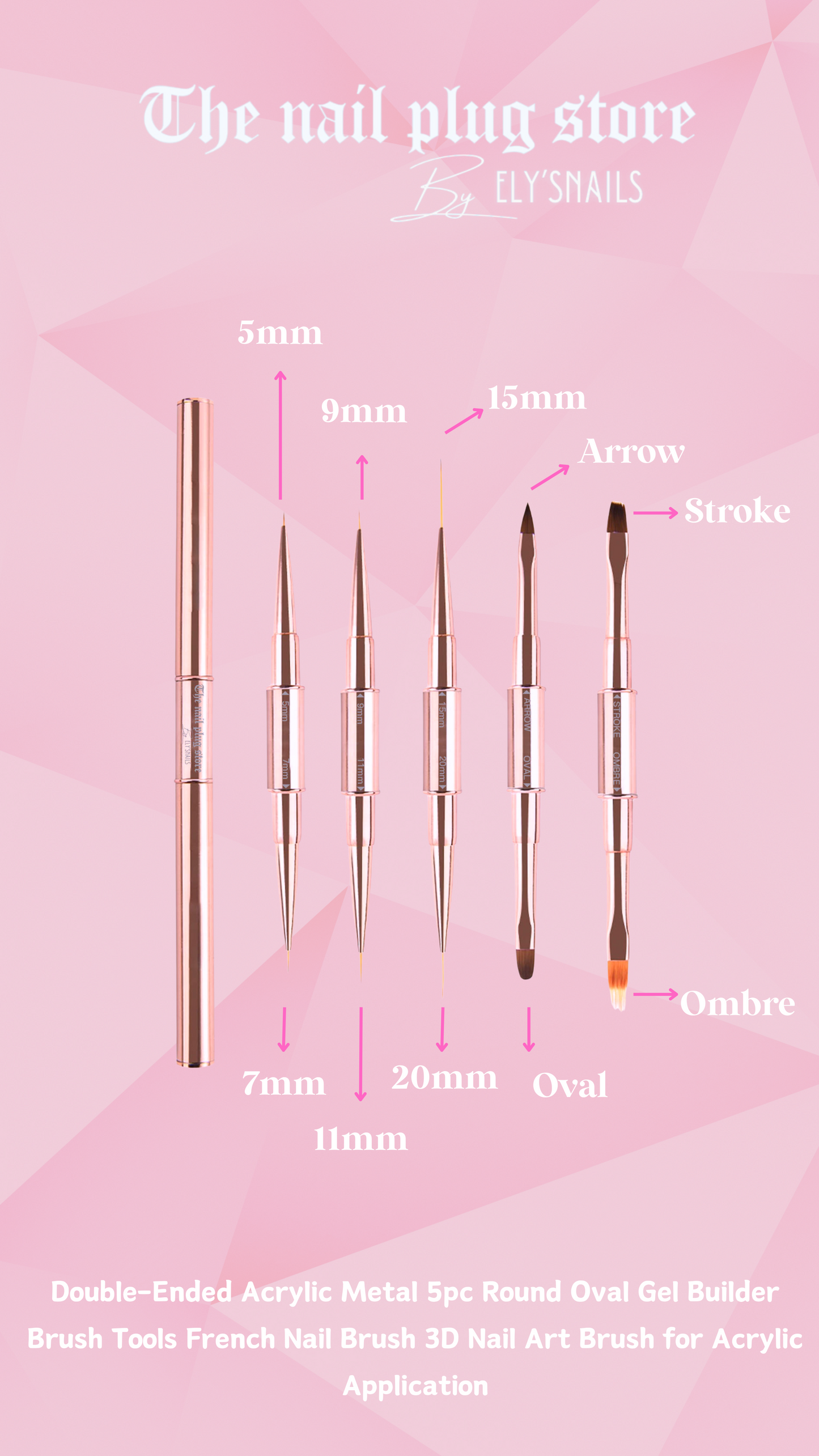 Nail Brush 3D Nail Art Brush for Acrylic
Application