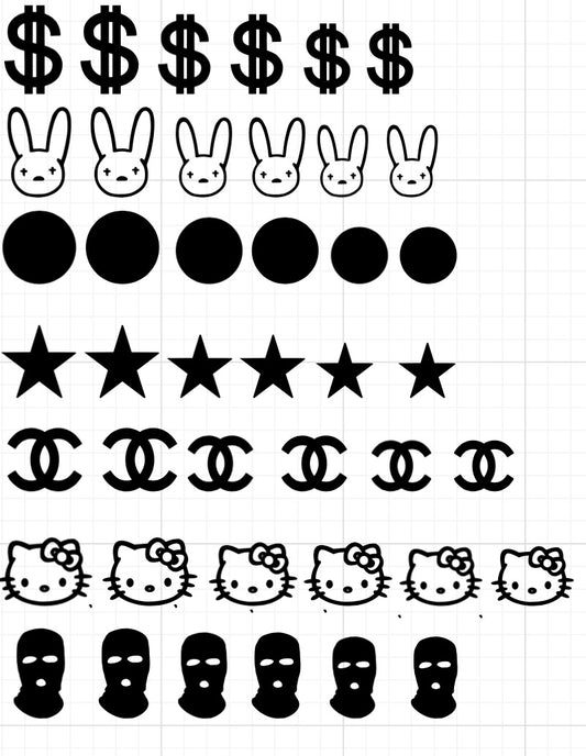 Airbrush stencil sheet