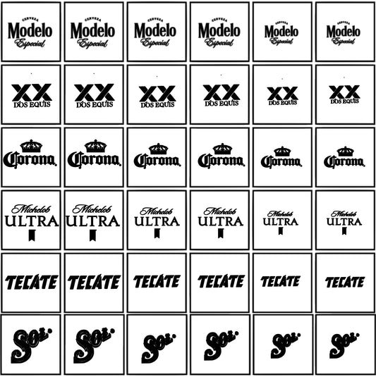 Beer airbrush stencils