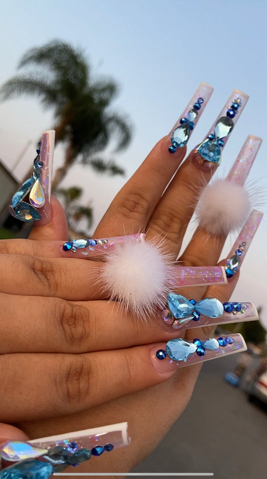 Pom Pom nail charms 24pcs box